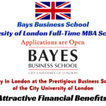 City University of London Full-Time MBA Scholarships (Bays Business School) – Attractive Financial Benefits