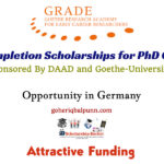 DAAD Offers GRADE Completion Scholarships in Germany at Goethe University